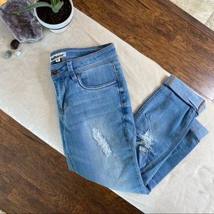 Dollhouse Distressed Ankle Jeans
